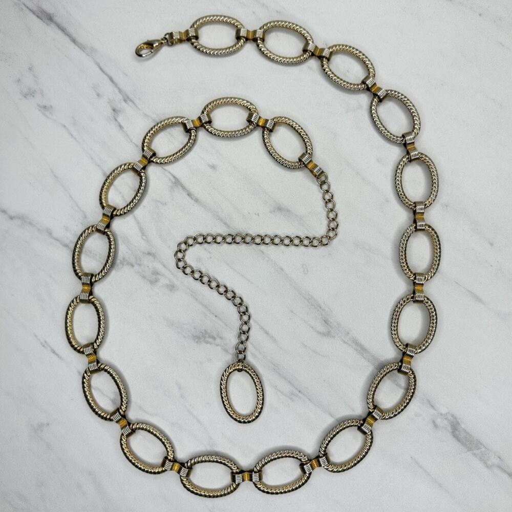 Chunky Textured Oval Link Gold Tone Chain Belt Large/XL (L/XL) ✨